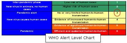WHO Alert Level Chart